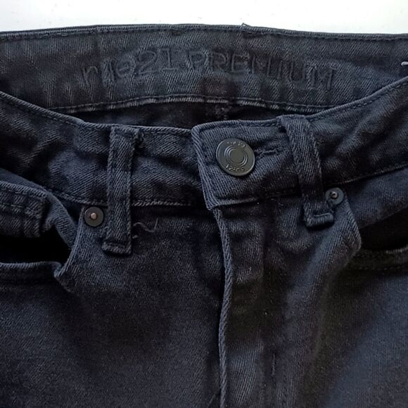 RUE 21 Love Hate Supreme Flex Rhinestone Deconstructed Black Skinny Jeans 26/30 - Picture 6 of 7